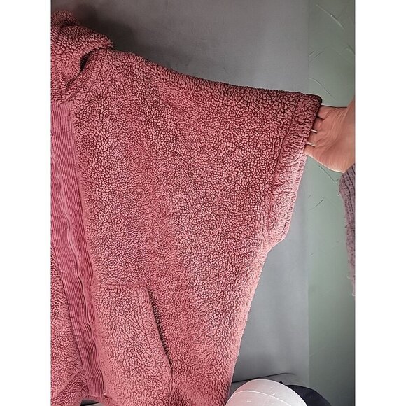 CAbi Embrace Topper Hooded Fleece Jacket Zip Front Women Large 4121 Dusty Rose - Picture 8 of 13